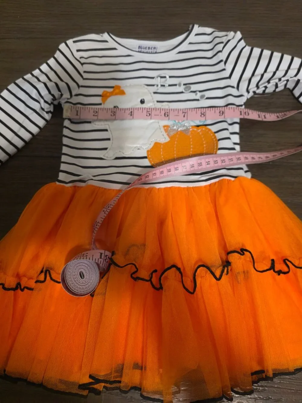 Blueberi Boulevard Halloween Ghost Pumpkin Tutu Tunic Leggings Set NWT Size 4